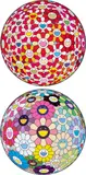Flowerball: Koi/Red-crowned Crane Vermilion; and Prayer by Takashi Murakami, 2017; and 2018, Two offset lithographs in colours, on smooth wove paper, the full sheets, sold Jun 2024