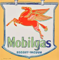 Andy Warhol, Mobil, from Ads (see F. & S. 350), 1985, Unique screenprint in colours, on Lenox Museum Board, the full sheet