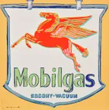 Mobil, from Ads (see F. & S. 350) by Andy Warhol, 1985, Unique screenprint in colours, on Lenox Museum Board, the full sheet, sold Sep 2024