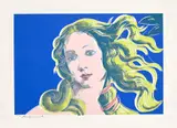 Details of Renaissance Paintings (Sandro Botticelli, Birth of Venus, 1482) (see F. & S. 316-319) by Andy Warhol, 1984, Unique screenprint in colours, on Arches Aquarelle paper, with full margins, sold Sep 2024
