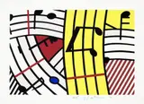Roy Lichtenstein, Composition IV (C. 293), 1995, Screenprint in colours, on BFK Rives paper, with full margins