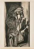 Pablo Picasso, La femme à la fenêtre (The Woman at the Window) (Bl. 695, Ba. 891), 1952, Aquatint, on Arches paper, with full margins