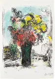 Marc Chagall, Le bouquet rouge et jaune (The Red and Yellow Bouquet) (M. 711), 1974, Lithograph in colours, on Japon nacré paper, with full margins