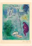 Marc Chagall, Découverte de Chloé par Daphnis (Discovery of Chloé by Daphnis), from Daphnis et Chloé (M. 310, see C. Bks. 46), 1961, Lithograph in colours, on Arches paper, with full margins