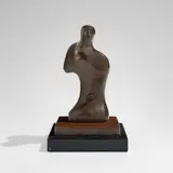 Henry Moore, Torso: Shoulders (B. 863), 1982, Bronze sculpture with brown patina, mounted on a stone base