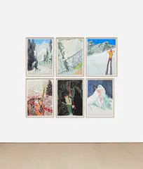 Zermatt (D1) by Peter Doig, 2022, The complete set of six giclée prints in colours, on cotton smooth rag paper, the full sheets, sold Sep 2024