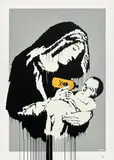 Toxic Mary by Banksy, 2004, Screenprint in colours, on wove paper, the full sheet, sold Sep 2024