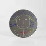 Jean Cocteau, Tête d'arlequin sur noir (Harlequin Head on Black) (G. 222)