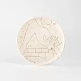 Jean Cocteau, L'après-midi d'un faune (A Faun's Afternoon) (G. 31), 1958, White earthenware round plate painted in coloured enamels with crayon d'oxyde additions