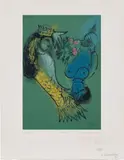 Marc Chagall, La Sirène, from Estampes (The Mermaid, from Estampes), 1950, Wood engraving in colours, on van Gelder paper, with full margins