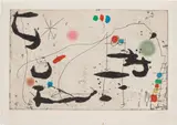 Joan Miró, Tracé sur la paroi VI (Trace on the Wall VI) (D. 445), 1967, Etching and aquatint in colours with carborundum, on Mandeure rag paper, with full margins