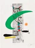 Joan Miró, La translunaire (The Translunar) (D. 659), 1974, Etching and aquatint in colours, on Arches paper, with full margins