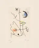 Joan Miró, Le grillon (The Cricket) (D. 152), 1958, Drypoint and aquatint in colours, on BFK Rives paper, with full margins