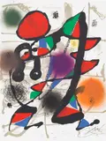 Joan Miró Lithographs III: one plate (M. 1119, see C. Bks. 230) by Joan Miró, 1977, Lithograph in colours, on BFK Rives paper, with full margins, sold Sep 2024