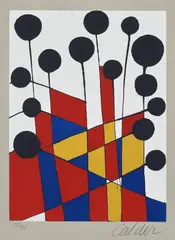 Untitled by Alexander Calder, 1971, Lithograph in colours, on Arches paper, the full sheet, sold Sep 2024