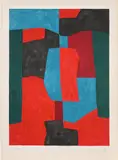 Serge Poliakoff, Composition rouge, verte et bleue (Red, Green and Blue Composition) (R. 76), 1969, Lithograph in colours, on BFK Rives paper, with full margins