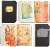 Joseph Beuys, 4 Bücher aus: "Projekt Westmensch" (4 Books, from: "Project West Man"), 1958/1992, A facsimile edition containing four sketchbooks with grano-lithographs in colours, on Scholars writing paper, the full sheets, bound (as issued), with 454 out of a total 1168 pages bearing imagery and notations