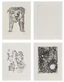 Various Artists, The International Anthology of Contemporary Engraving: The International Avant-Garde, Vol. 1, 1962, The complete set of 20 etchings, on handmade Rives paper, with full margins, with introductory texts and colophon, the sheets tacked (as issued) to the backboards of grey window-mounts, bound (as issued) within the original black binding with embossed and printed title on the front, contained in a black slipcase