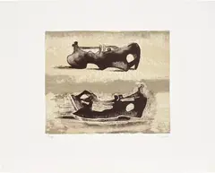 Two Reclining Figures (C. 440) by Henry Moore, 1976, Lithograph in colours, on Arches paper, with full margins, sold Sep 2024