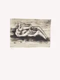 Henry Moore, Reclining Woman (C. 419), 1975, Lithograph in colours, on Arches paper, with full margins