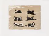 Henry Moore, Six Reclining Figures (C. 353), 1974, Lithograph in colours, on T. H. Saunders paper, with full margins