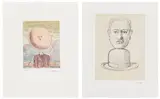 René Magritte, Le lien de paille (The Straw Link): two plates (K. & B. 16, 19), 1968, Two etching and aquatints in colours, on BFK Rives paper, the full sheets loose (as issued), with title page, colophon, and texts, all contained in the original grey cloth-covered boards and slipcase