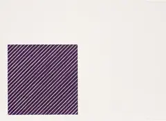 Frank Stella, Sabine Pass, from Benjamin Moore Series (G. 300, A. & K. 61), 1971, Lithograph in purple, on Arches paper, with full margins