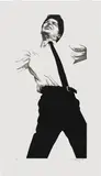 Robert Longo, Jules, from Men in the Cities, 1983, Lithograph with embossing, on Arches paper, with full margins