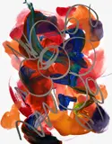 Jeff Koons, Flower Drawing, 2019, Archival pigment print in colours with silver foil and varnish overlay, on archival paper, the full sheet