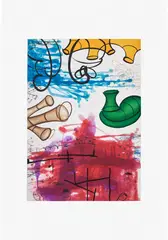 Carroll Dunham, Three Etchings (#1) (K. A8), 1987, Etching, aquatint and drypoint in colours, on wove paper, with full margins