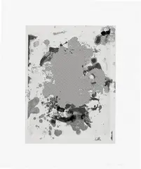 Christopher Wool, Portraits (b/w): one plate, 2014, Lithograph, on BFK Rives paper, with full margins