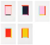 Imi Knoebel, Grace Kelly, 1990, The complete set of five screenprints in colours, on Schoellershammer smooth wove paper, the full sheets loose (as issued), all contained in the original grey cardboard portfolio with printed title