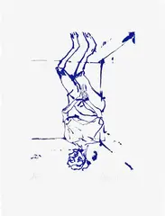 Serpentine (Blue) by Georg Baselitz, 2022, Etching with aquatint in blue, on Somerset Satin paper, with full margins, sold Sep 2024