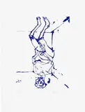 Georg Baselitz, Serpentine (Blue), 2022, Etching with aquatint in blue, on Somerset Satin paper, with full margins