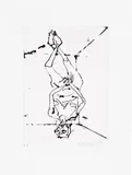 Georg Baselitz, Spielt die Musik (Plays the Music) (Black), 2022, Etching, on Somerset paper, with full margins