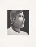 Nicolas Party, Profile, 2016, Mezzotint, on wove paper, with full margins
