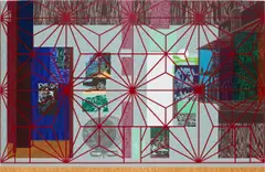 Hurvin Anderson, Margaritas, from Welcome Series, 2014, Woodcut and screenprint in colours, on Saunders Waterford paper, the full sheet