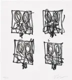 Rashid Johnson, Untitled Anxious Print, 2023, Etching, on Hahnemühle paper, the full sheet loose (as issued), contained in the original black card folder, with the accompanying monograph entitled Rashid Johnson , all contained in the original cardboard box with printed artist's name