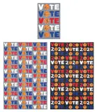 Jonas Wood, Vote; Vote 2019; and Vote 2020, 2018, 2019; and 2020, Three screenprints in colours, on Coventry Rag paper, the full sheets