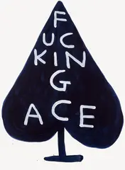 Fucking Ace by David Shrigley, pencil, sold Sep 2024