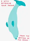 David Shrigley, I Will Retrieve Your Phone, 2021, Screenprint in colours with varnish overlay, on Somerset paper, the full sheet