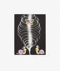 Kenny Scharf, Snail Nymphs, 1998, Etching and aquatint in colours with hand-colouring in watercolour, on wove paper, with full margins