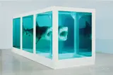 The Physical Impossibility of Death in the Mind of Someone Living by Damien Hirst, 2013, Digital lenticular print in colours with digitally printed cutout overlay, on PETG plastic, the full sheet, sold Oct 2024