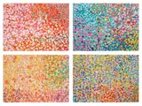 Veils (H4: 1-4) by Damien Hirst, 2018, The complete set of four giclée prints in colours, all flush-mounted to aluminium with metal strainers on the reverse (a, sold Oct 2024