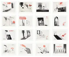 David Hockney, A Rake's Progress (S.A.C. 17-32, M.C.A.T 12-27), 1961-63, The complete set of 16 etching and aquatints in black and red, on Crisbrook Royal Hotpress paper, with full margins