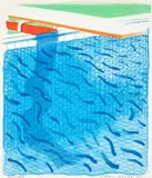 David Hockney, Pool Made with Paper and Blue Ink for Book, from Paper Pools (T.G. 269, M.C.A.T. 234)
