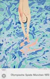 David Hockney, Olympische Spiele München (Olympic Games Munich) (B. 34), 1972, Offset lithographic poster in colours, on smooth wove paper, the full sheet