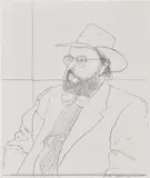 David Hockney, Henry Geldzahler with Hat, from Friends (G. 711, S.A.C. 181), 1976, Lithograph, on Arches Cover buff paper, the full sheet