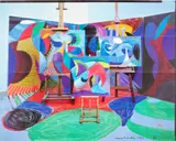 David Hockney, Painted Environment II (M.C.A.T. 352), 1993, Laser print in colours, on 16 sheets of Parsons linen paper, the full sheets, mounted to archival board (as issued), the mount trimmed