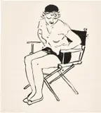 David Hockney, Celia in the Director's Chair (G. 916, M.C.A.T. 244)